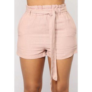 Killing It Paperbag Waist Shorts - Mauve